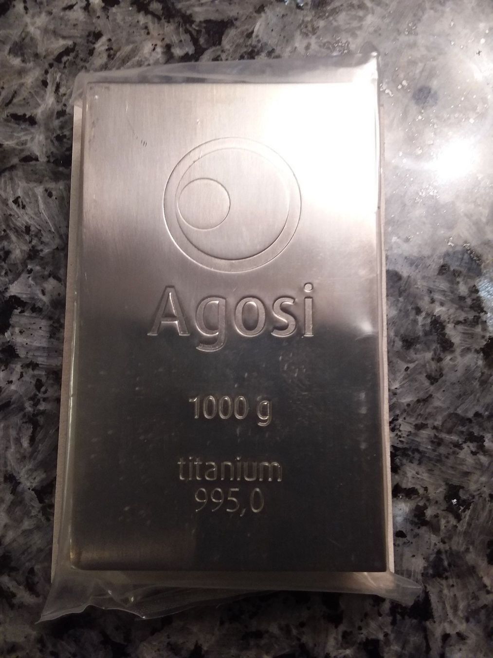 Metalli preziosi: 1 Kg Titanium Barren – Nuovo e nell'imballaggio originale da Schwyz venduto da Trofana