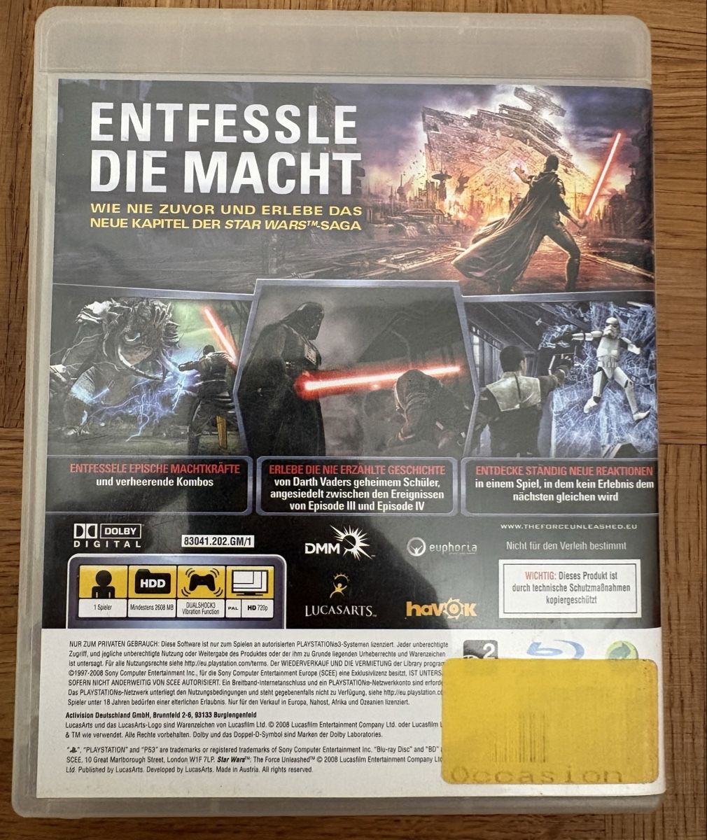 Giochi: Playstation 3 STAR WARS Force Unleashed ab Fr. 1.-  – Usato da Perlen venduto da AC011114 2