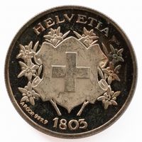 Silbermedaille Helvetia 1803 Republica Ticinensis Silber