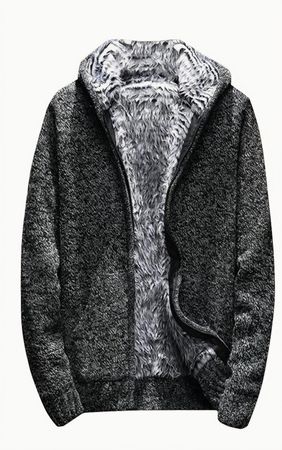 Fleece Sweatjacke Herren warme Strickjacke (OVP)