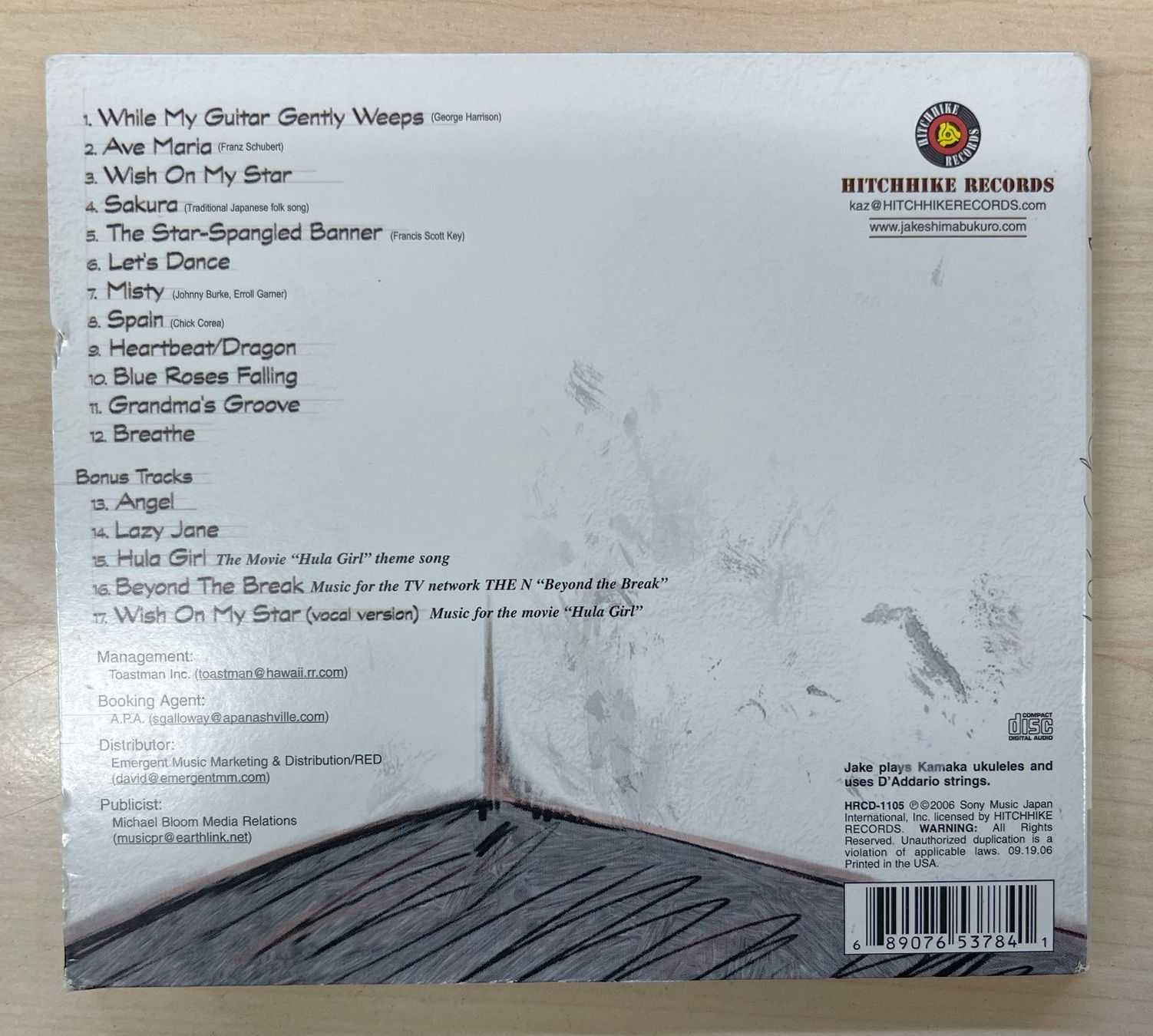 CD: Jake Shimabukuro: Gently Weeps CD – Usato da Oftringen venduto da Vucki 1