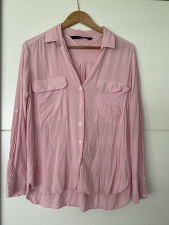 Zara Damen Bluse, Gr. L, Zartrosa 💕