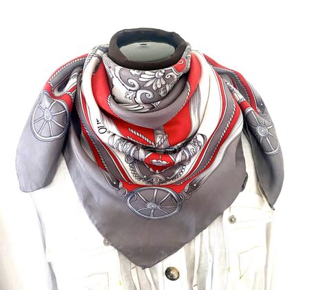 LOREDANO Silk Scarf, Foulard Seidenschal
