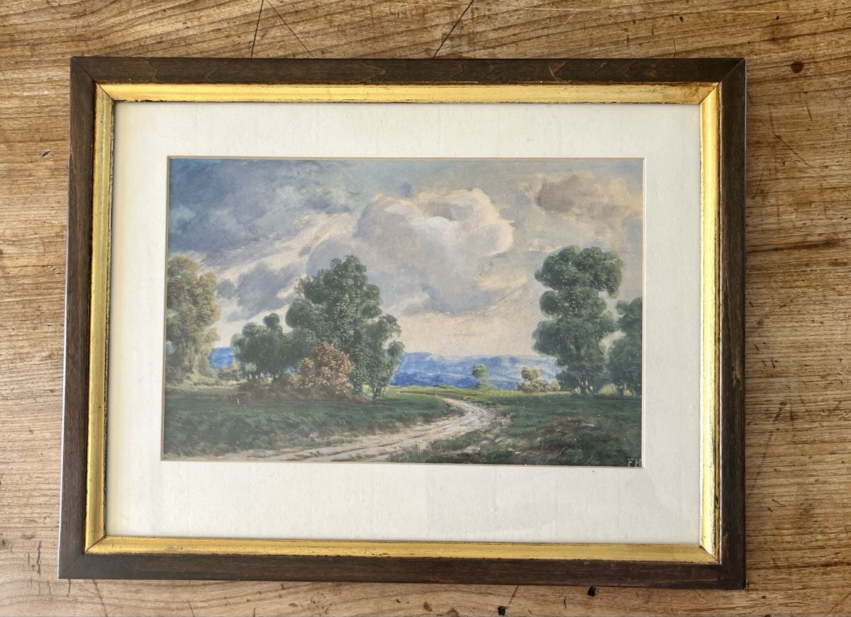 Gemälde: Schönes Aquarell von Friedrich Hasselwander – Gebraucht aus Ottikon von san_w99n 1