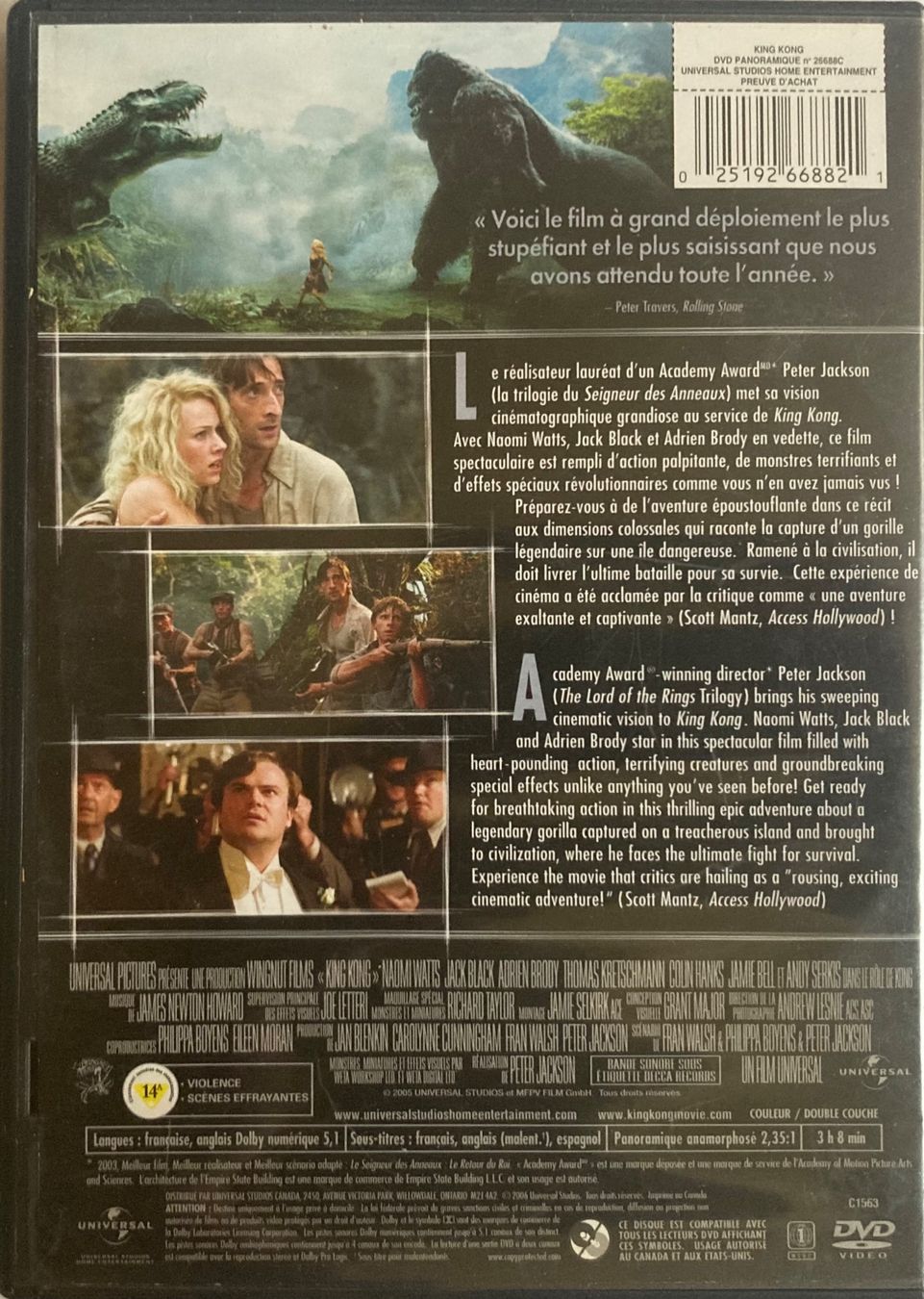 Tous les DVDs: KING KONG – D'occasion à Poliez-Pittet par Newtown-Records 1