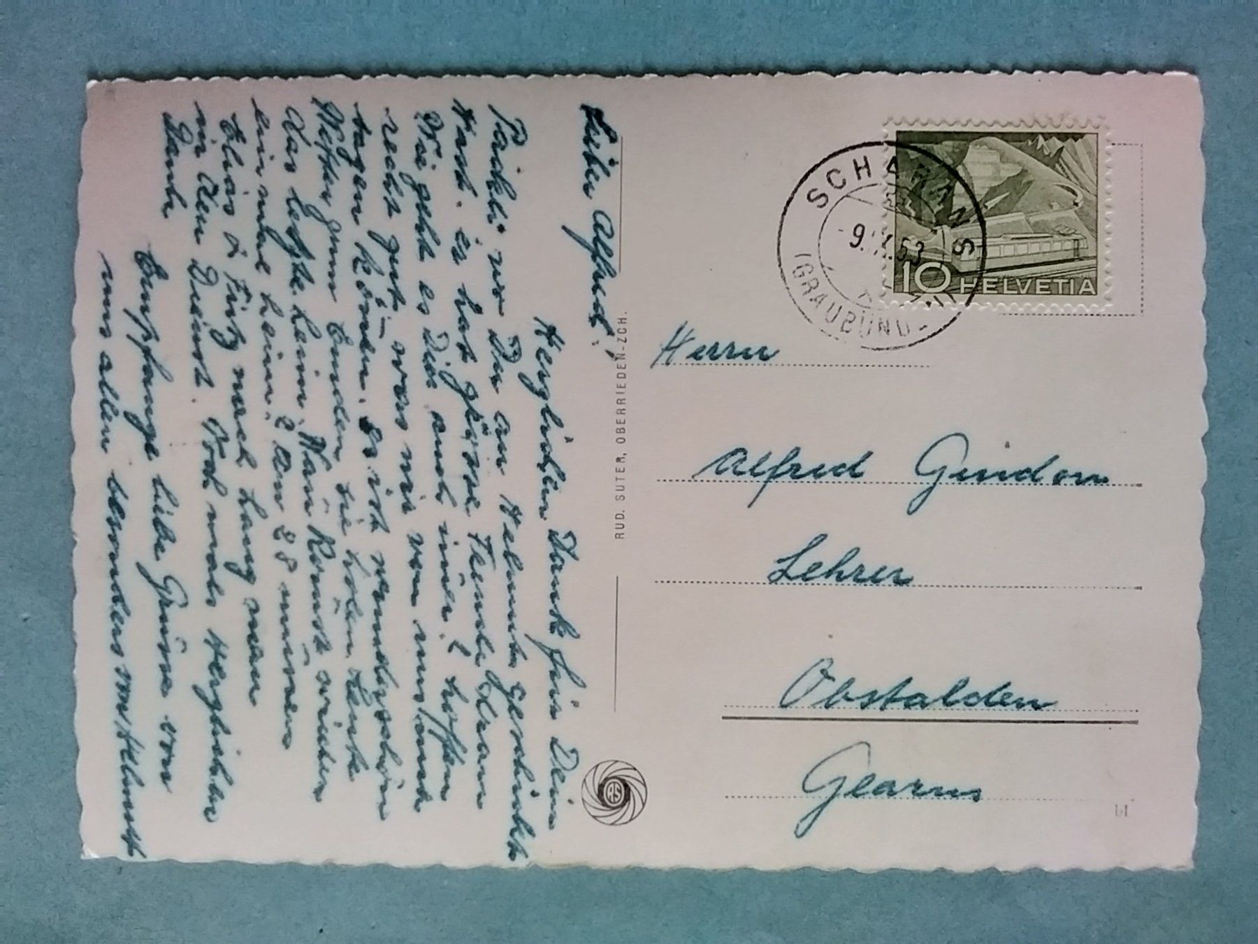 Cartoline postali: Scharans im Domleschg – Usato da Appenzell venduto da lama19 1