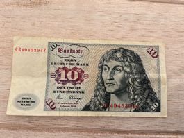 Banknote 10 Deutsche Mark 1980 gebrauchter Zustand
