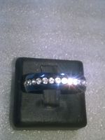 RING EDELSTHAL MIT ECHT KRISTALL,,,WEISS KRISTALL