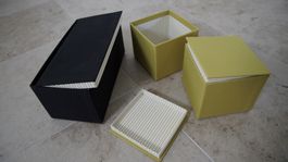 Ikea Boxen Aufbewahrungsboxen grün schwarz Büro