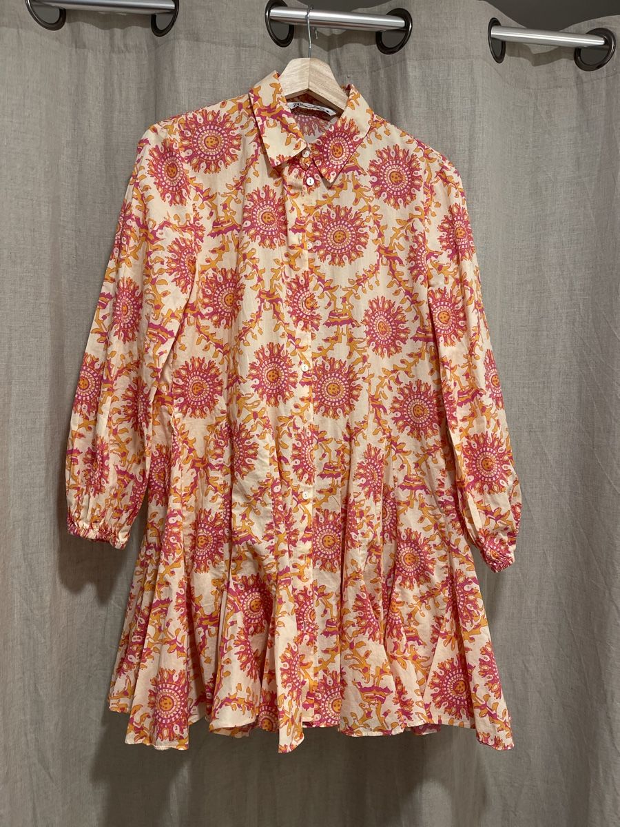 Zara Robes: Kleid Zara gemustert Grösse S Baumwolle Versand 9.- – D'occasion à Meilen par ana9 2