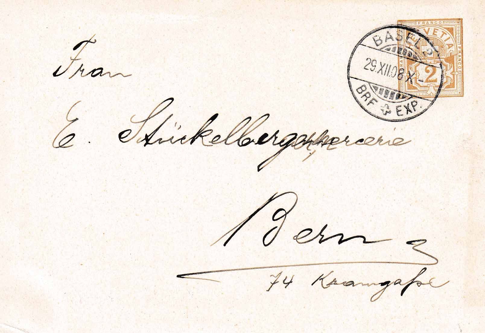 Alle Briefmarken: 1908 BASEL Eichenberger & Pernaux, Tulles & Spitzen Litho-PK – Gebraucht aus Aesch BL von toffifee09 1