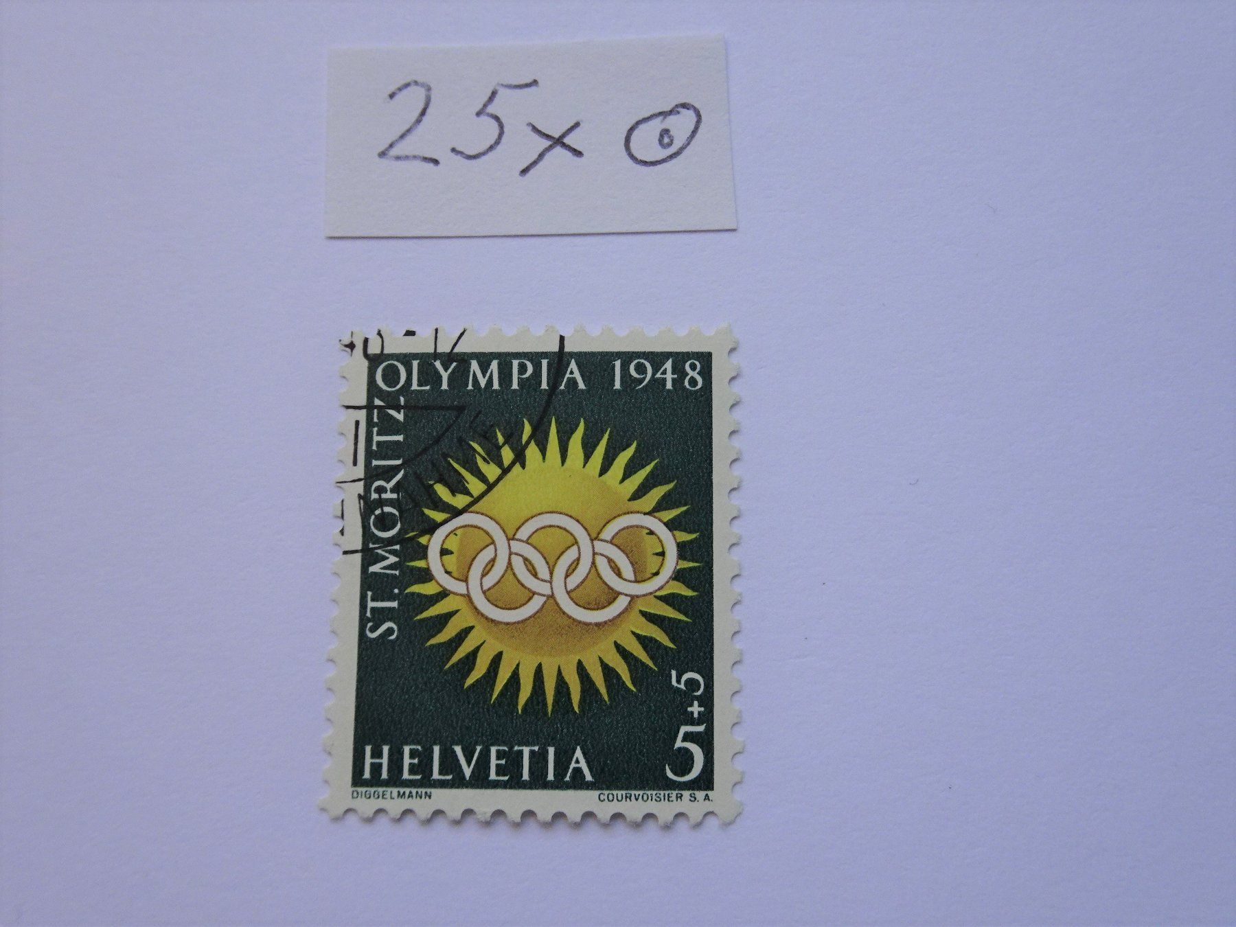 Alle Briefmarken: Olymp. Winterspiele 1948 Typ x – Gebraucht aus Aadorf von Chnorli-Furz