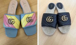 Original Gucci Ledersandalen 2 Paar