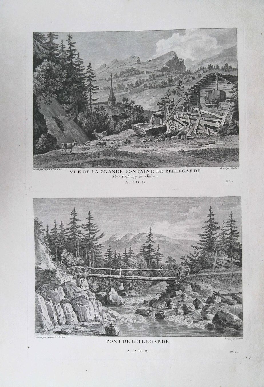 Stiche: Bellegarde Originalkupferstich 1780 – Gebraucht aus Rafz von Helvet32