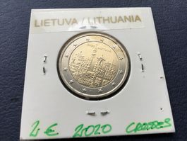 2 Euro Litauen 2020  Berg der Kreuze Unzirkuliert