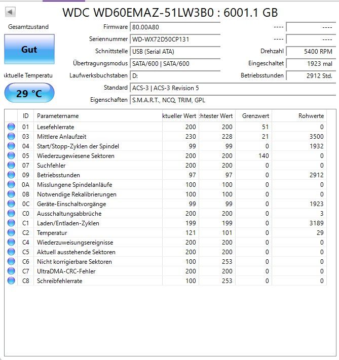 Western Digital Disques durs: WD Elements Desktop 6TB – D'occasion à Unterlunkhofen par Sonea4 5