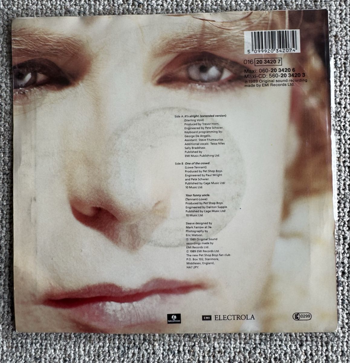 Dischi in vinile: Pet Shop Boys - It's alright - 7" Single - 80s – Usato da Rorbas venduto da BlackstarRecords 1