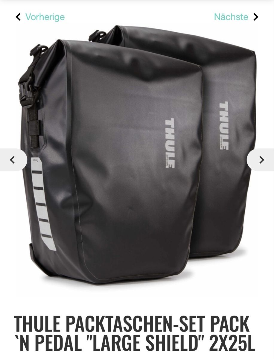 Borse: THULE Packtaschen-Set Pack 'n Pedal Large Shield 2x25L – Nuovo (secondo la descrizione) da Engelburg venduto da Renate023