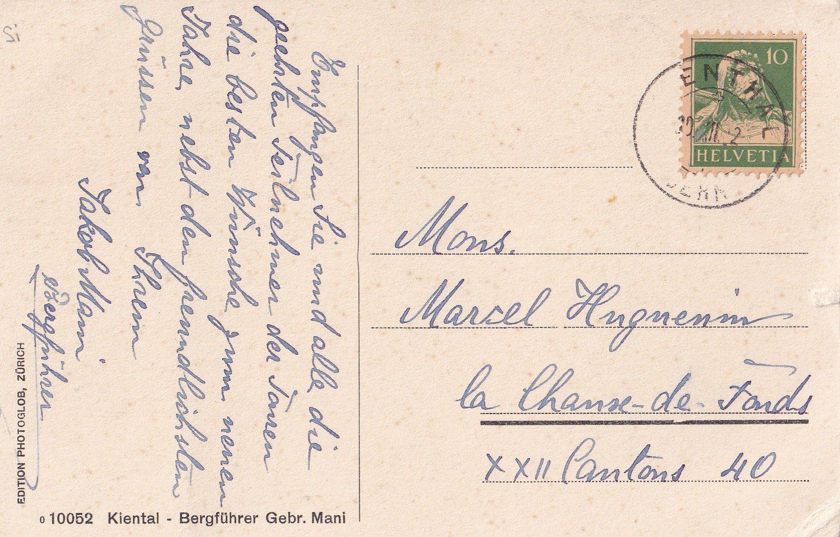 Cartoline postali: Kiental Bergführer Gebrüder Mani – Usato da Olten venduto da clotaldi 1