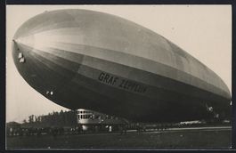 Foto-AK Das Luftschiff Graf Zeppelin auf