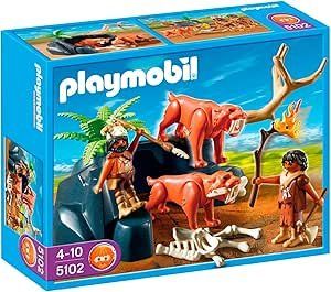 PLAYMOBIL 9442 Neandertaler Mit Säbelzahntiger – Action-Figuren-Set Für Kinder
