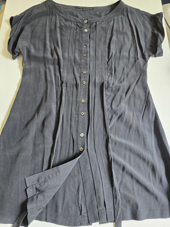 Robe D'été Sandra Darren Noire à Grand Imprimé - Taille 16, Dos Nu, Sans Manches, Très Bon état