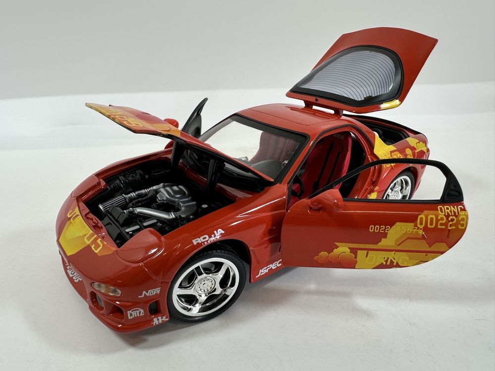 Mazda RX7 1:18 Fast & Furious, rot, ERTL (Neu (gemäss Beschreibung)) in ...