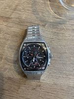 Herren Uhr Chronograph Edelstahl Armband Metallband
