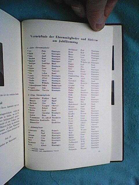 Libri: 50 J. Männerchor Binningen – Usato da Rümlang venduto da Vuvuzella 1