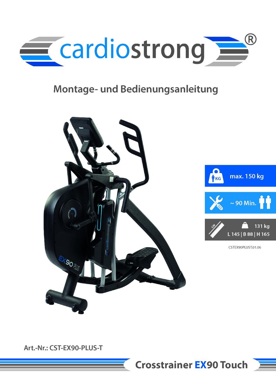 CardioStrong Hometrainer: cardiostrong Crosstrainer EX90 Plus Touch – Gebraucht aus Biberist von Wuereg 6