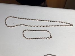 Silber Kette und Armband