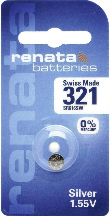 Caricatori & Batterie: Swiss Made Renata KNOPFZELLE 321 SR616SW – Nuovo e nell'imballaggio originale da Eschen venduto da 33shaggy33