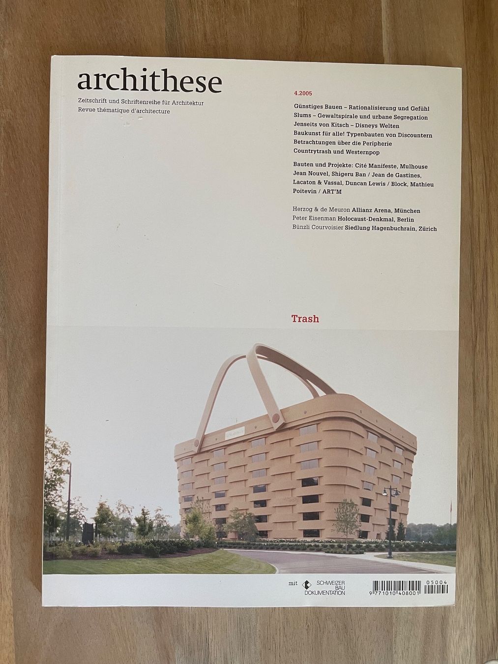 Documents: Architekturzeitschrift: Archithese „Trash“ – D'occasion à Zuerich par Dorsi
