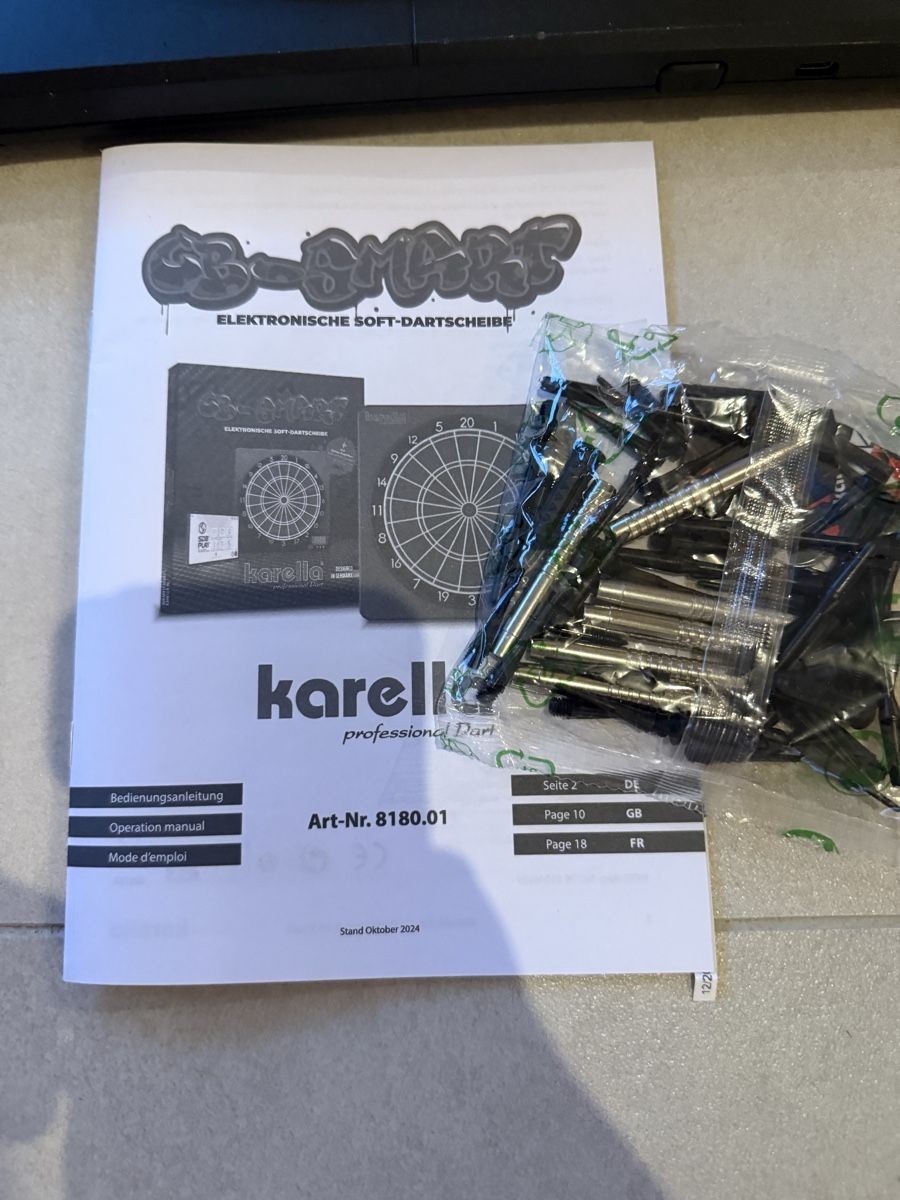 Tiro con l'arco: Karella CB-Smart Dartscheibe mit Bluetooth für Tablett/Handy – Nuovo (secondo la descrizione) da Oberurnen venduto da Kokosbluete 3