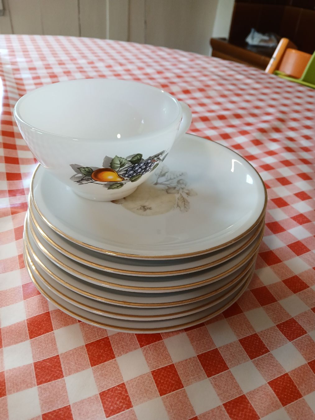 Piatti: Vintage Teller, 6-teilig, Goldrand – Usato da Ennetmoos venduto da kch_2tpv 1