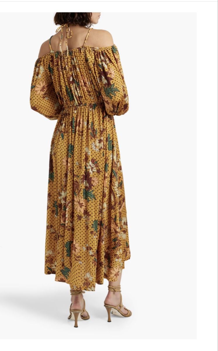 Ulla Johnson Vestiti: Ulla Johnson cold-shoulder printed stretch-jersey midi dress – Nuovo e nell'imballaggio originale da Versoix venduto da pen_6hgs 4