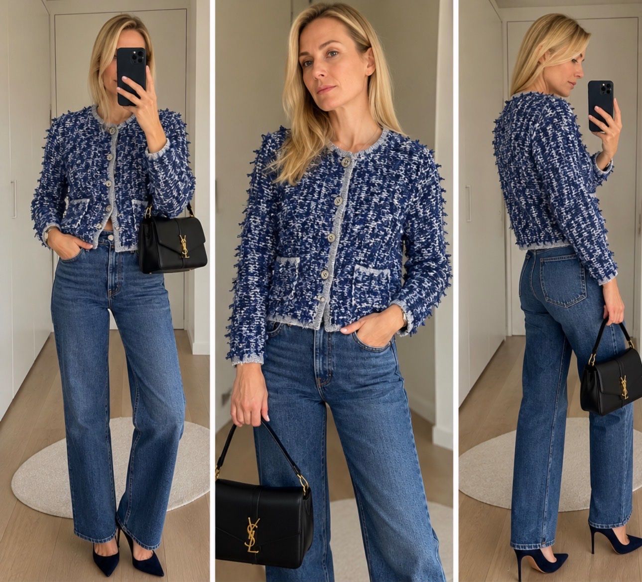 Max Mara Jacken: Weekend Max Mara Blue Bouclé Cardigan Jacket – Neu (gemäss Beschreibung) aus Lugano von fer_ckb9 1