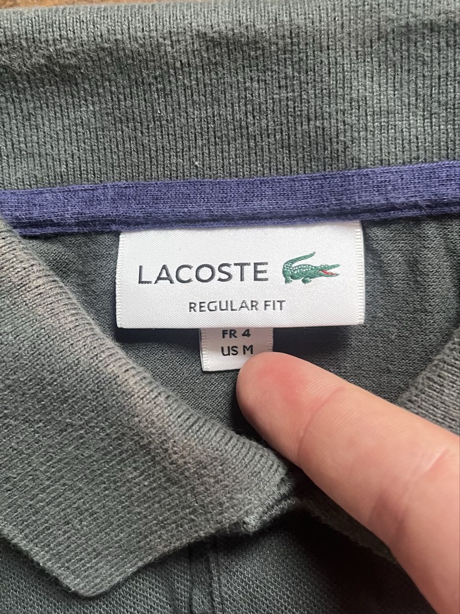 Lacoste Magliette Polo: Polo Lacoste homme rayé vert blanc taille M – Usato da Baulmes venduto da resel_.tm 2
