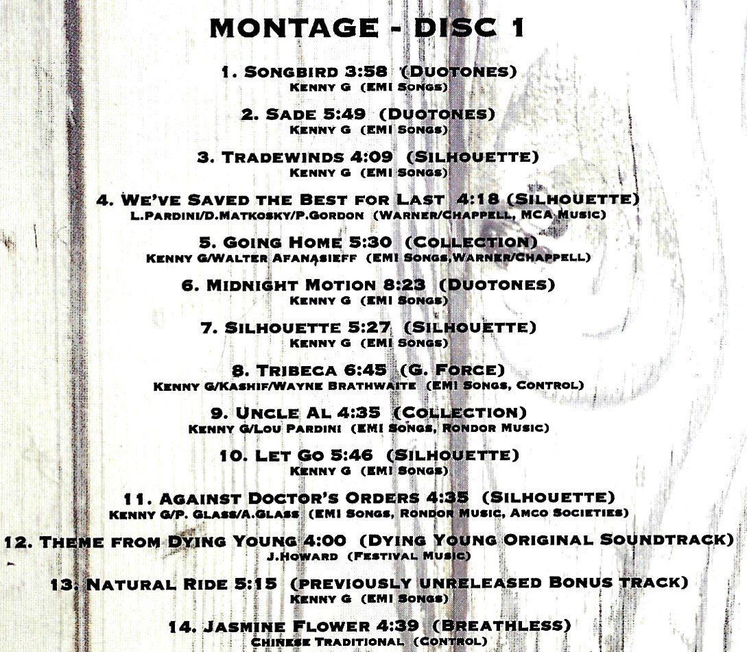 CD: Kenny G MONTAGE Bashiri Johnson Synth Peter Scherer Jazz 2CD – Usato da Kandergrund venduto da Sososo 3