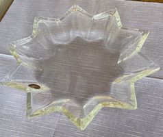 Glasschale sternförmig 10eckig, Waltherglas neuwertig