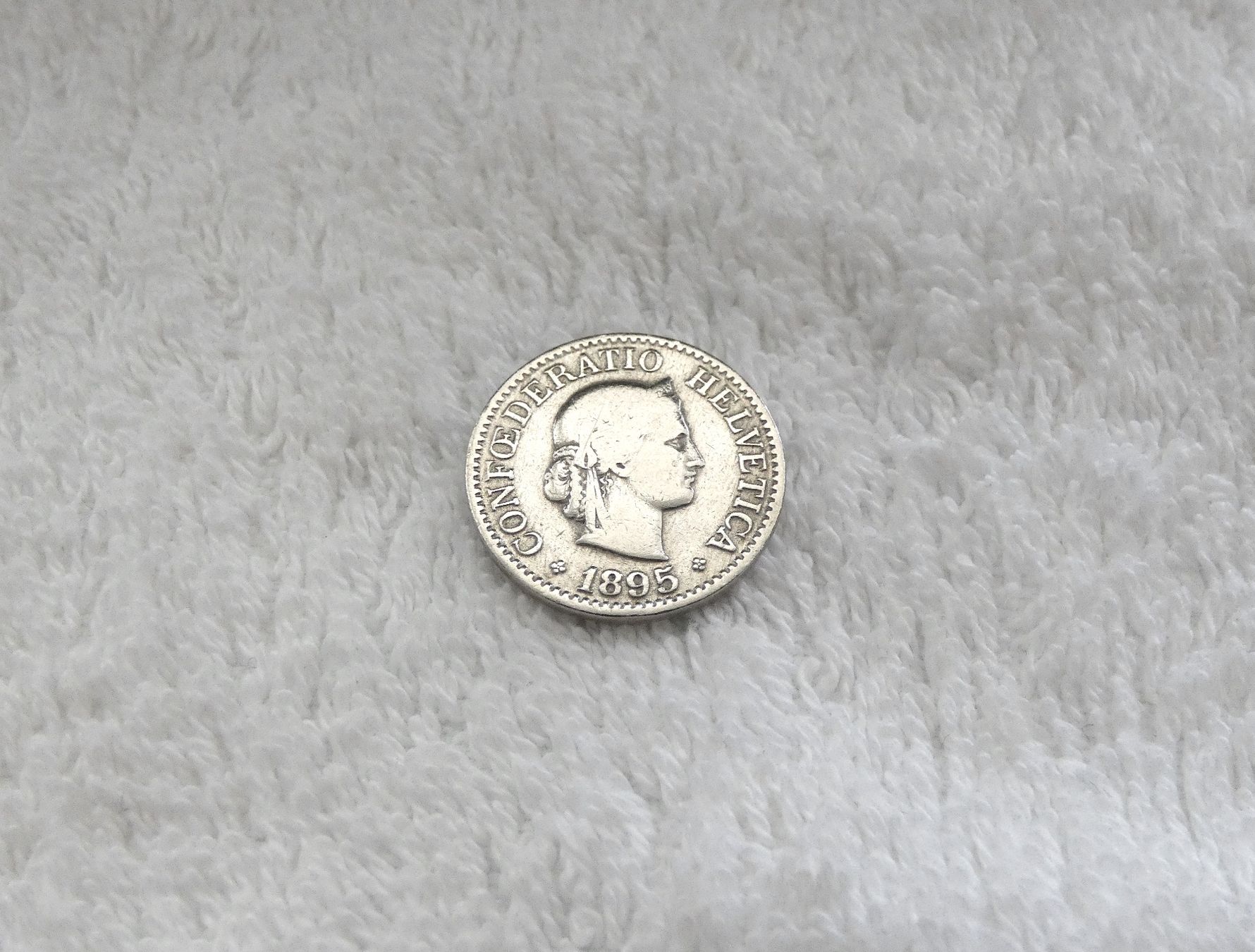 Tutti le monete: 10 centimes/rappen 1895 – Usato da Nyon venduto da Ilmi09