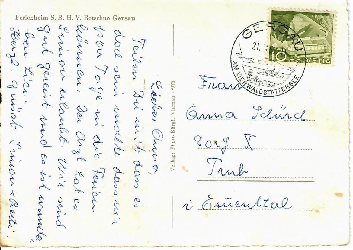 Cartoline postali: Gersau – Usato da Hochdorf venduto da Ziegel-16 1