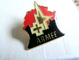 ❗ Armee schwarz rot rouge noir vintage   +Versand Pin M11L.3