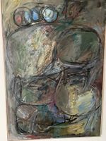 AUS ERBSCHAFT, grosses abstraktes Oelbild von Willy Behrndt