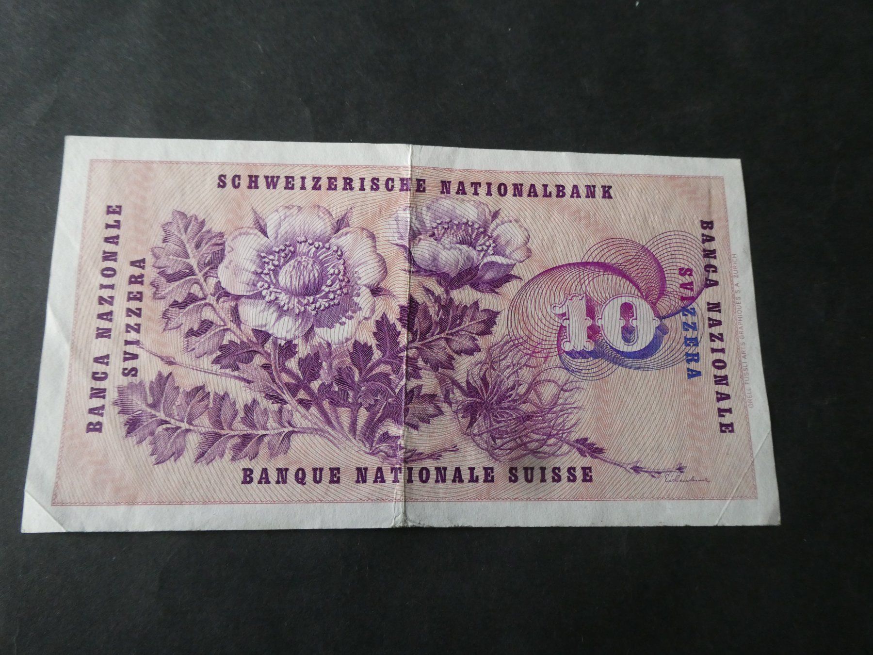 Banconote: Schweiz 1963, 10 Franken – Usato da Hinterforst venduto da Rohusri 1