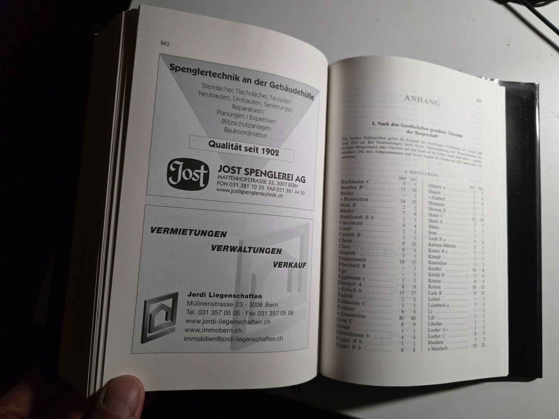 Libri: Stadt Bern BURGERBUCH 2010 - Burger Buch – Usato da Walterswil BE venduto da Lonitti 8