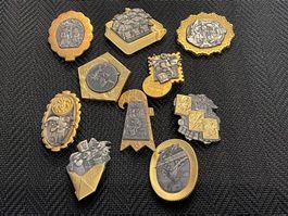 Basler Fasnachtsplaketten Gold 1980 bis 1989