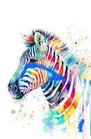 Toller Safari-Aquarell-Druck (Zebra) fürs Kinderzimmer