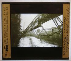 Glasdia Dt. Reich: Wuppertal-Barmen - Schwebebahn, um 1920