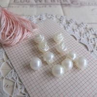 10 Knöpfe ecru Perlen Shabby Chic boutons champagne bouton